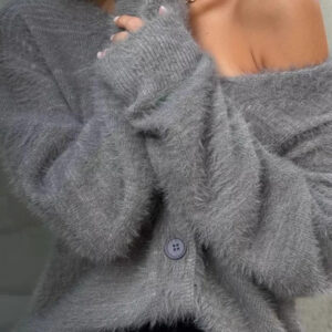 Plush V-Neck Cardigan