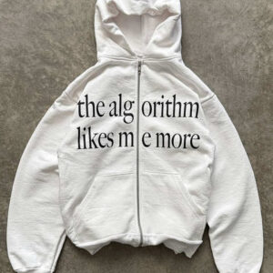Chic Color Block Fun Letter Print Hoodie