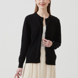 Cotton Round Neck Cardigan