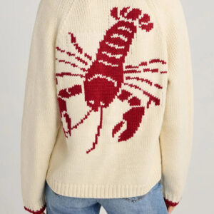 Lobster Print Knit Cardigan