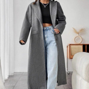 Minimalist Wool Duster Coat
