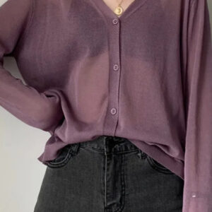 V-Neck Lightweight Knit Cardigan